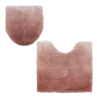 トイレセット 2点セット トイレマット 55×60cm 蓋カバー 兼用タイプ グラデ