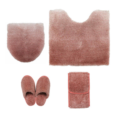 トイレセット 4点セット トイレマット 55×60cm 蓋カバー 兼用タイプ スリッパ ペーパーホルダーカバー グラデ