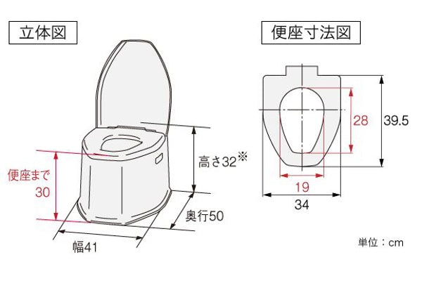 ポータブルトイレ 低 座面 小柄 介護用 日本製