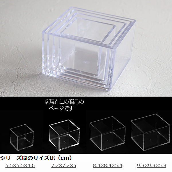 クリアケース 小物ケース 透明 収納 デスコシリーズ 約 幅8×奥行8×高さ5cm