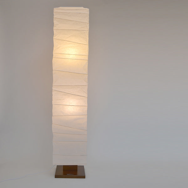 フロアライト　和紙　大型照明　揉み紙　柱型　2灯