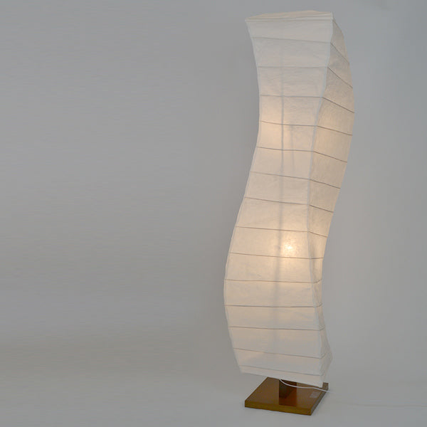 フロアライト　和紙　大型照明　揉み紙　波型　2灯