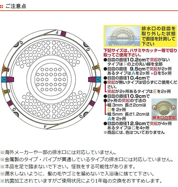 排水口受け髪の毛くるくるポイ新型Cタイプ