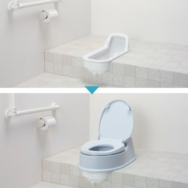 リフォームトイレ 和式トイレ用 標準便座 段差あり 工事不要 両用式 サニタリエース HG 介護用品