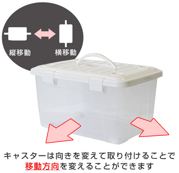 収納ボックス 幅50×奥行36×高さ29cm フタ付き 持ち手付き プラスチック