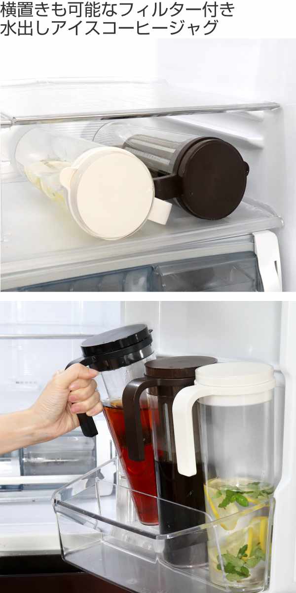 キントー ピッチャー 冷水筒 1.2L PLUG アイスコーヒージャグ 水出し専用 プラスチック -3
