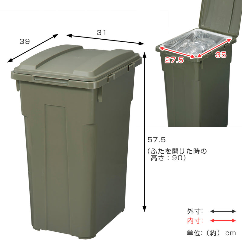 ゴミ箱45L連結カラー分別ペール屋外兼用