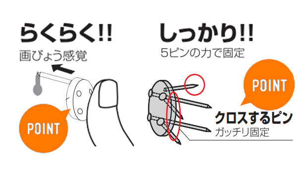 フック　剛力フック　シングル　2個入り　ピンタイプ　強力フック