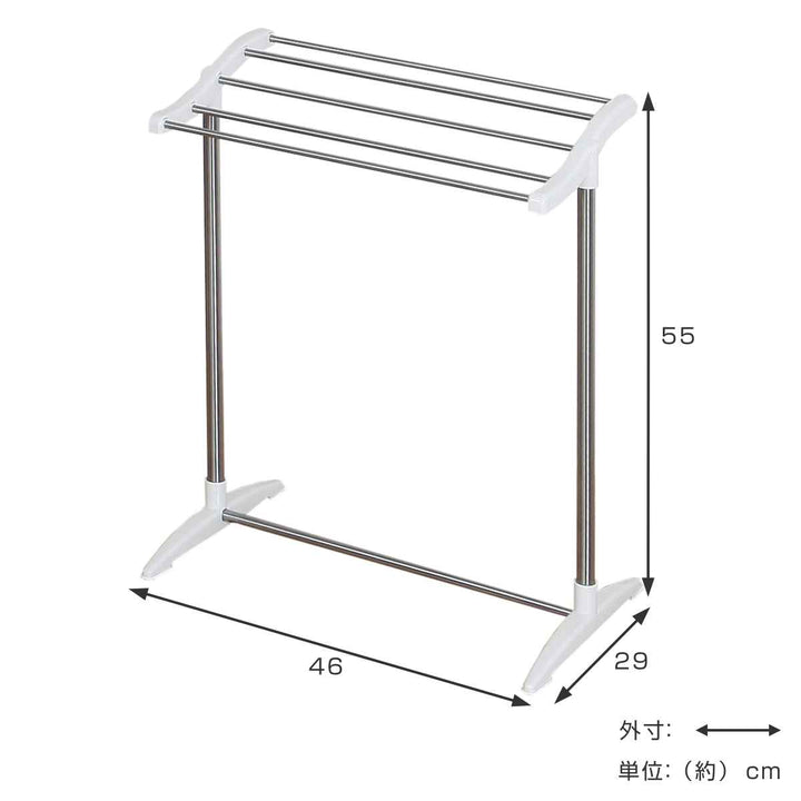 タオルハンガー ステンレスフェイスタオルハンガー 幅46cm -3