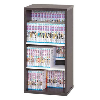 本棚　コミックシェルフ　3段　大収納タイプ　前後独立棚板　幅39cm