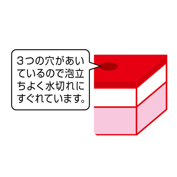 キッチンスポンジ　タフポン　ミディアム　レッド　日本製
