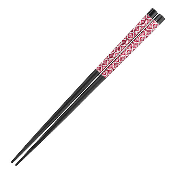 箸 21cm 八角 剣菱 赤 木製