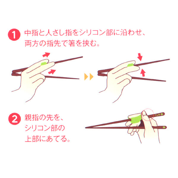 トレーニング箸 16.5cm ちゃんと箸 子供用 右利き用 木製