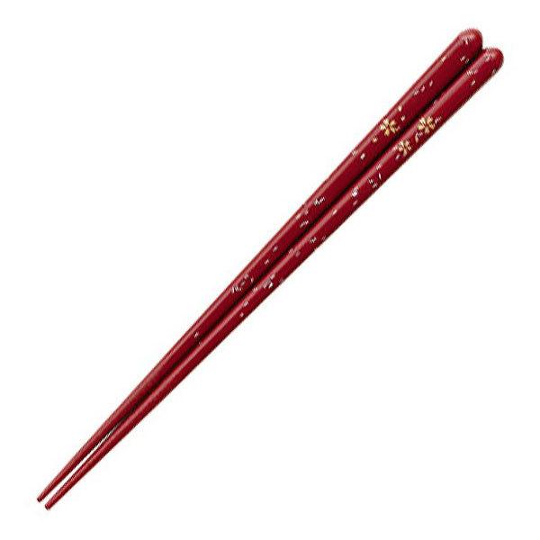 箸 20.5cm 桜蛍 赤 食洗機対応 木製
