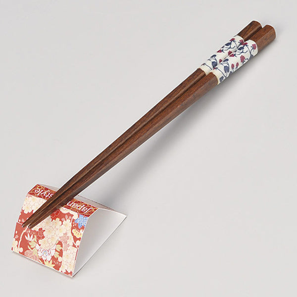 箸 23cm ジャパニーズスタイル 野いちご 陶器柄 木製