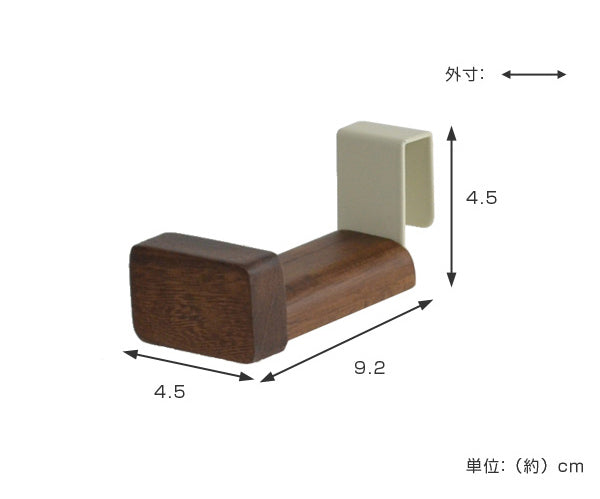 フック　3個入り　木製フック　すのこに掛けられる家具　オプション　パーツ