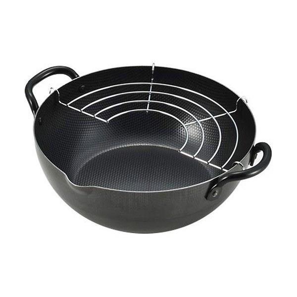 天ぷら鍋 郷技 20cm 揚げ網付き 鉄製 IH対応
