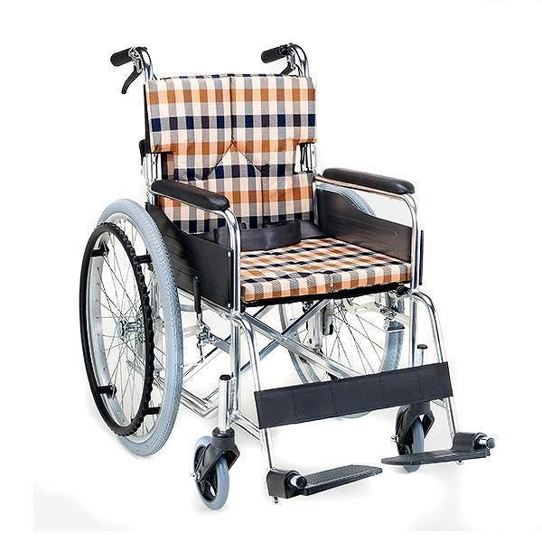 車いす 自走式 背折れタイプ 座面幅42cm 非課税