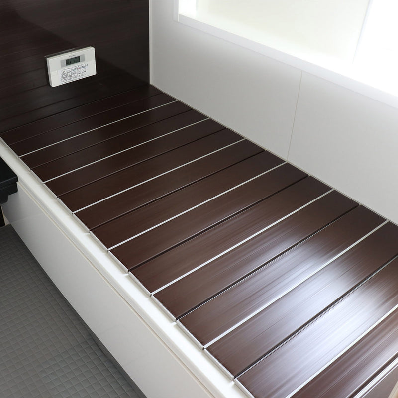 風呂ふた折りたたみAg銀イオン風呂ふた65×120cm用S12ブラウン実寸65×120.3cm