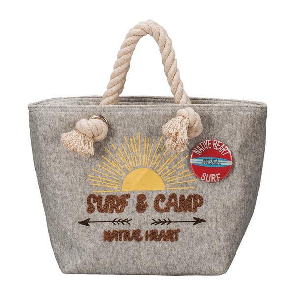 ランチトートバック　保温保冷　NH　スウェットトートバッグ　SURF＆CAMP　ランチバッグ