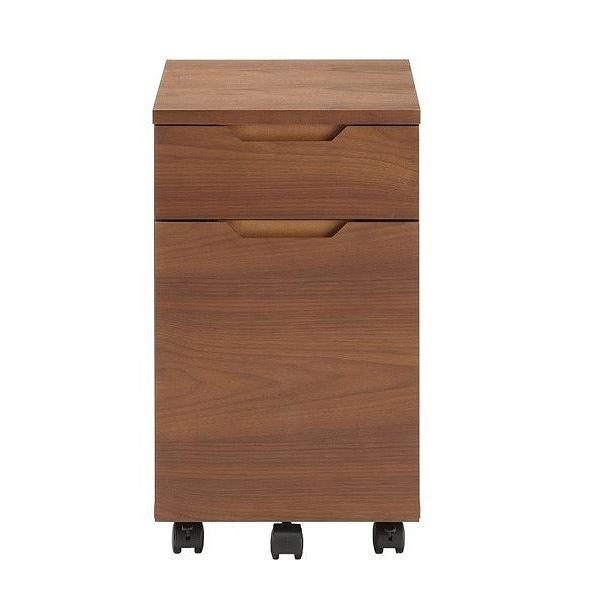 デスクチェスト 木製 サイドチェスト キャスター付き