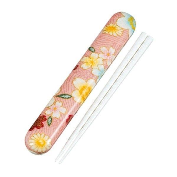 箸＆箸箱セット　日本製　布貼箸箱セット　HAKOYA（ハコヤ） 18cm　加賀桜