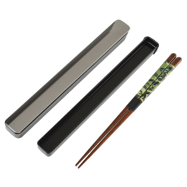 箸＆箸箱セット　ワイルドサファリコンビ　21cm　男性用　日本製