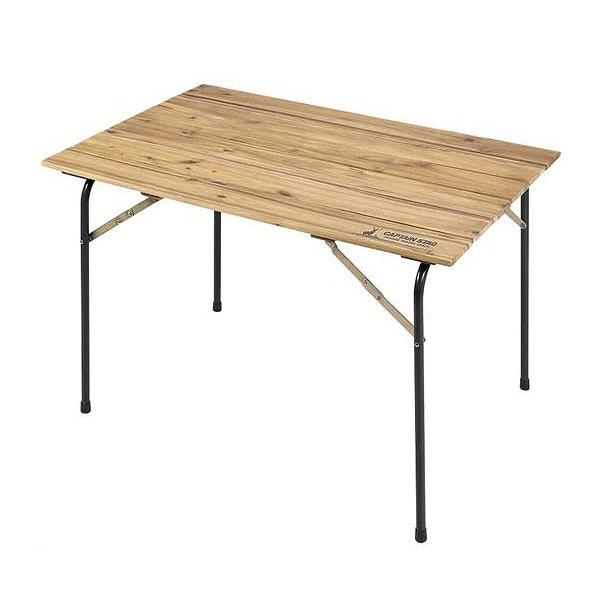 折りたたみテーブル　天然木　キャンプ用品　リビングテーブル　幅110cm