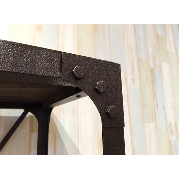 ローテーブル　スチールフレーム　シンプルデザイン　ヴィンテージ　幅101cm