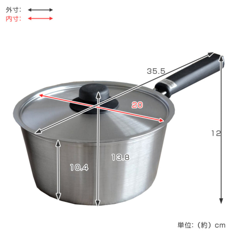 片手鍋20cmIH対応ステンレス製シーズ・クッキング日本製