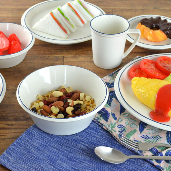 ボウル 18cm コンコード ブルーライン 洋食器 陶器 シリアルボウル