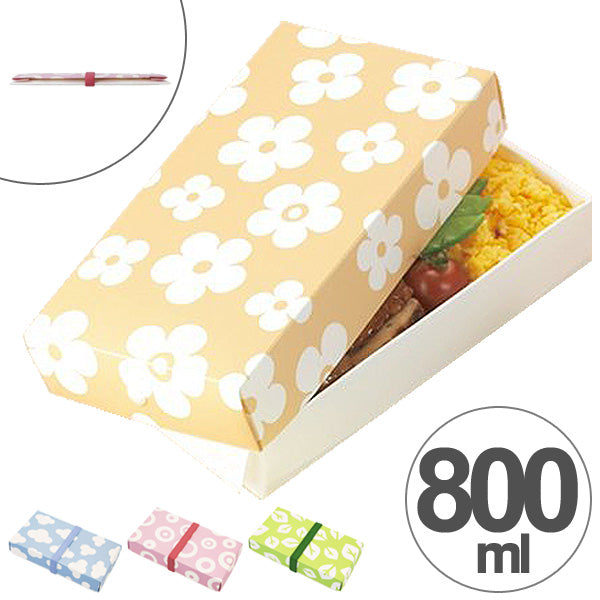 折り畳みランチボックス　一段　800ml　ネイチャー　日本製　スリム