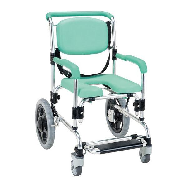 浴用車椅子 らくらく浴用キャリー 固定式 パーキングブレーキ付