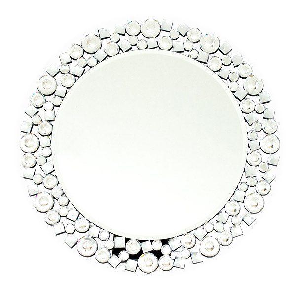 壁掛け　ウォールミラー　丸型ミラー クリスタル