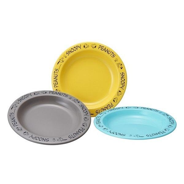 プレート 18cm プラスチック 食器 3枚入り スヌーピー ピーナッツ キャラクター  日本製