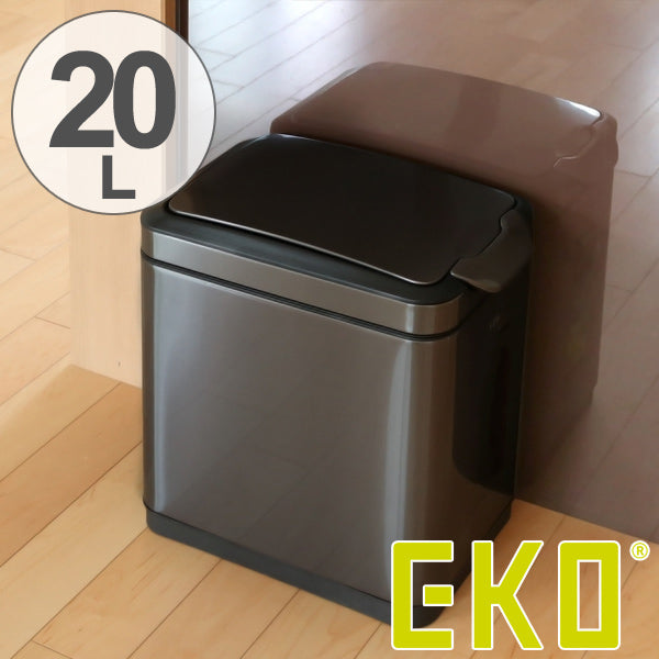 EKO ゴミ箱 20L ティナ タッチビン ガンメタ – ハウジー