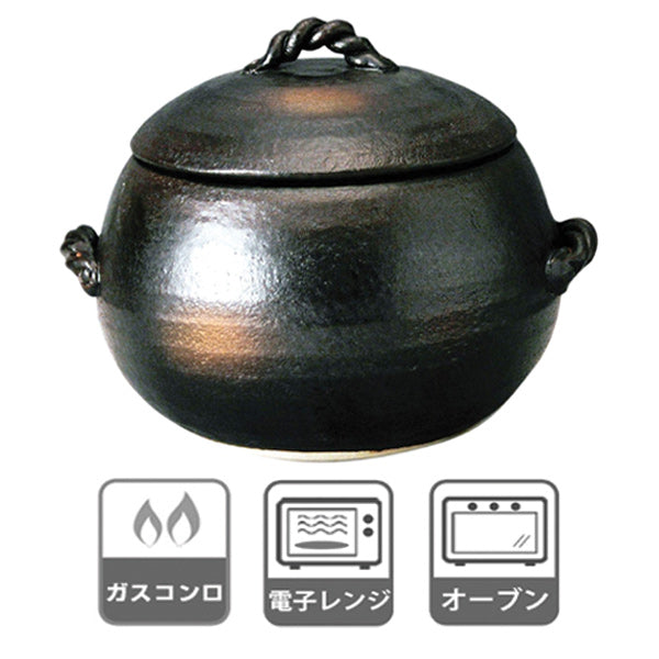 炊飯土鍋1合ガス火対応伊賀ごはん鍋日本製