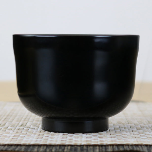 汁椀　360ml　日本製　ひざご型　黒内古代朱