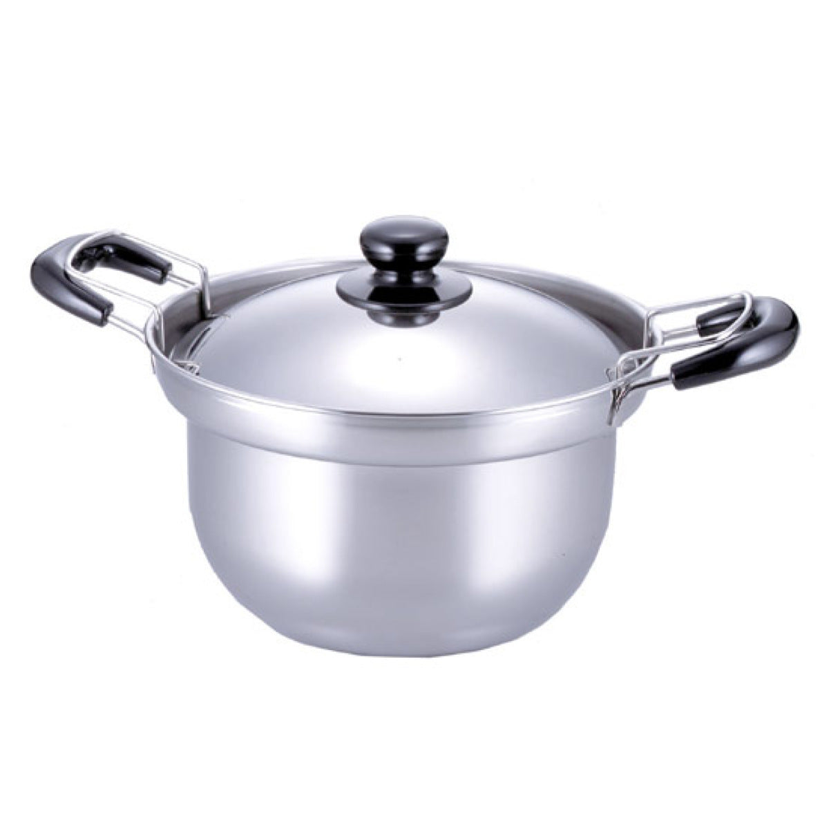 両手鍋3点セット 22cm IH対応 蓋付き ザル付き ゆで名人