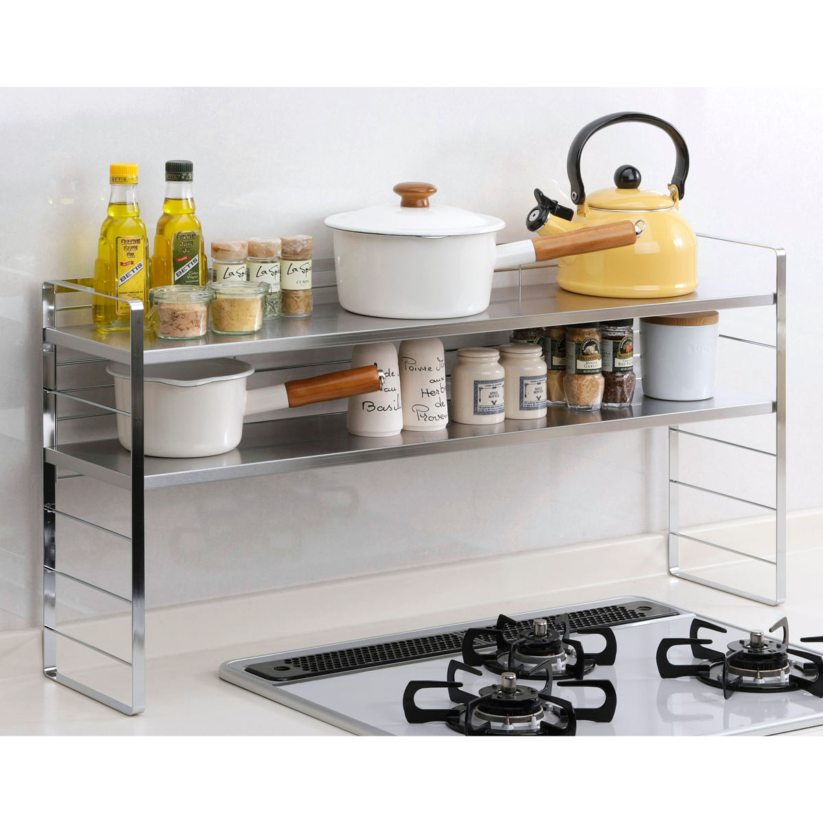 キッチンラック ステンレス棚の出窓シェルフ 幅88cm 日本製 – ハウジー