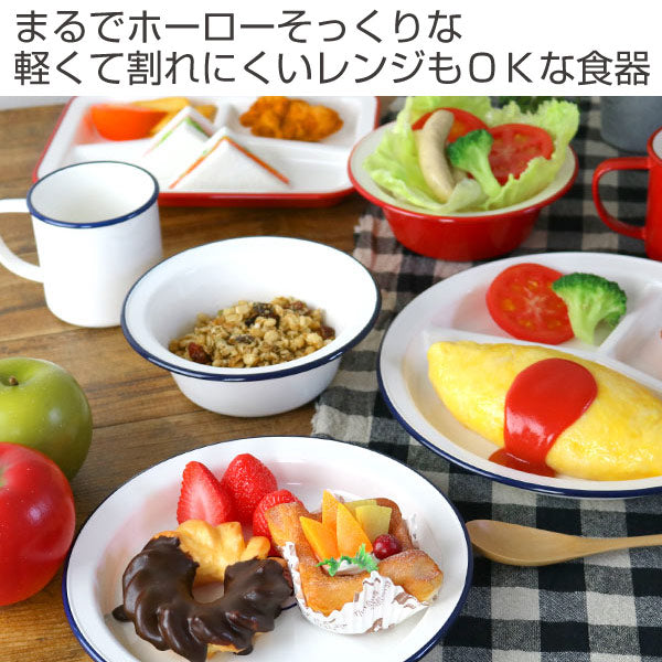 プレート 22cm プラスチック 食器 ラウンド レトロモーダ 洋食器 樹脂製 日本製