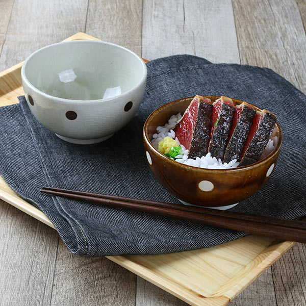 茶碗 13cm S ドット丼 陶器 -5