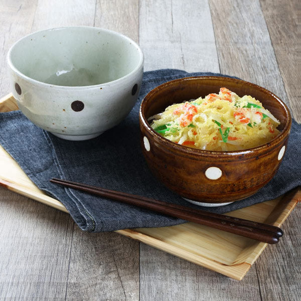 どんぶり 14cm M ドット丼 陶器 -2