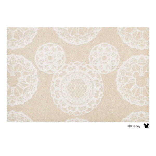 玄関マット 50×75cm 屋内屋外兼用 ミッキー レース