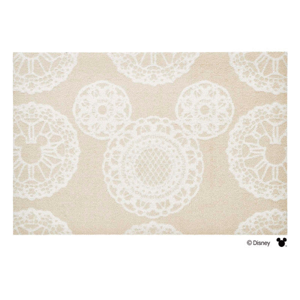 玄関マット 60×90cm 屋内屋外兼用 ミッキー レース