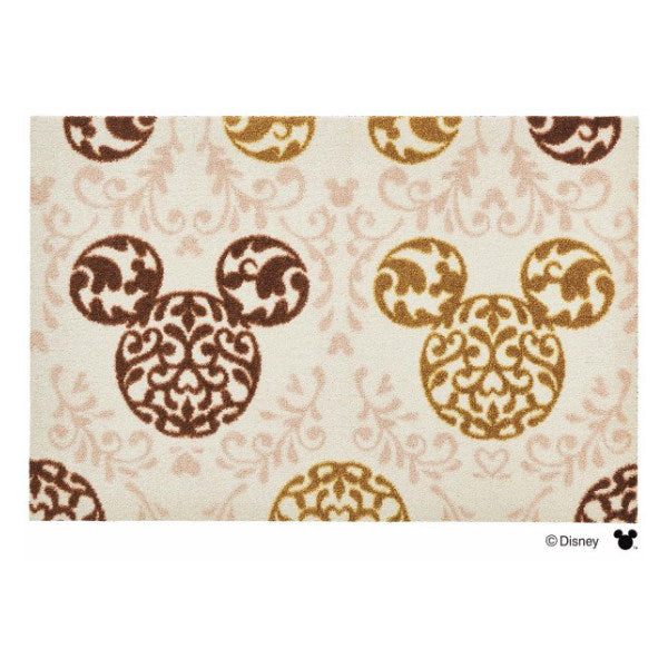 玄関マット 50×75cm 屋内屋外兼用 ミッキー ロココ調