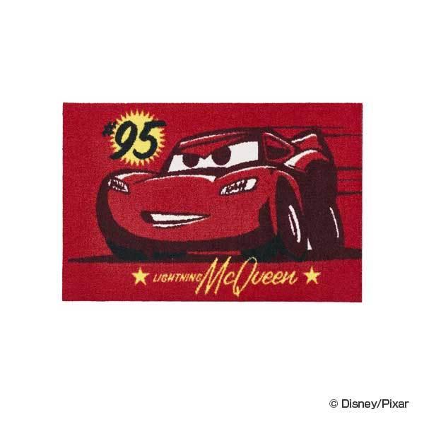 玄関マット　屋内屋外兼用　カーズ　マックイーン　50×75cm