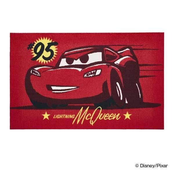 玄関マット　屋内屋外兼用　カーズ　マックイーン　75×120cm