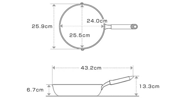 フライパン　レッドダイヤモンドマーブル　ローゼス　IH対応　深型フライパン　24cm