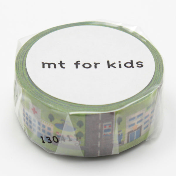 マスキングテープ　mt　for　kids　work　町　幅15mm